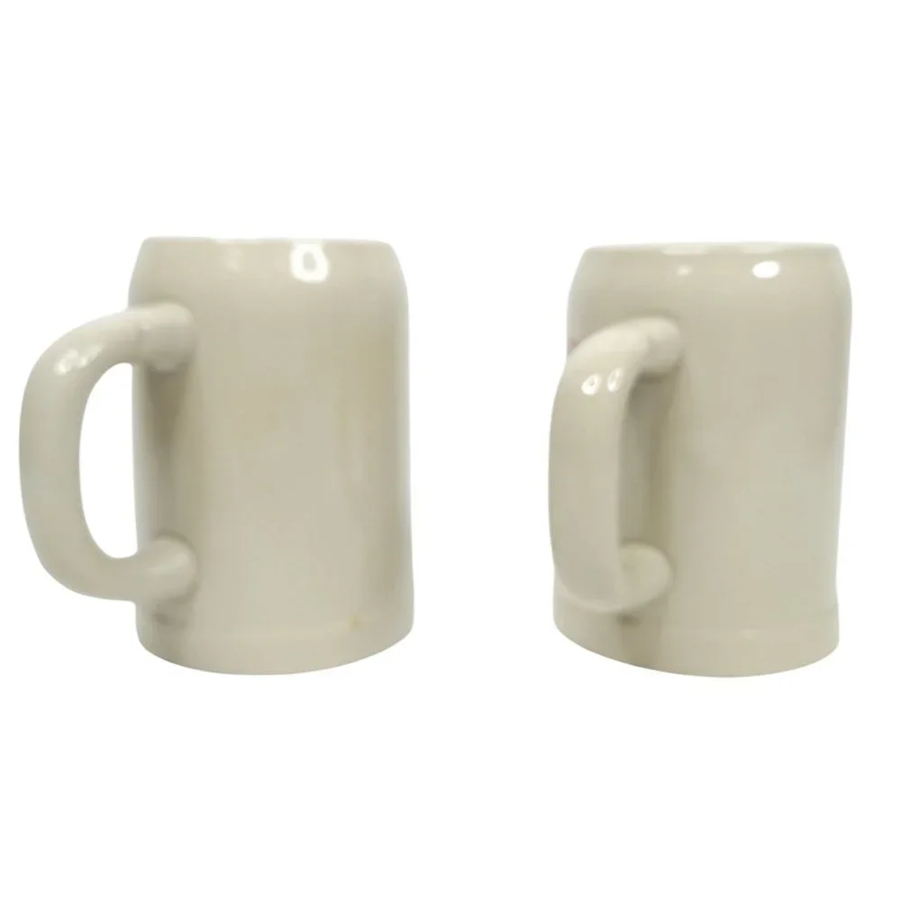 Michelob Dry Beer Mug Stein Glazed Ceramic Gray Lot Of 2 West Germany